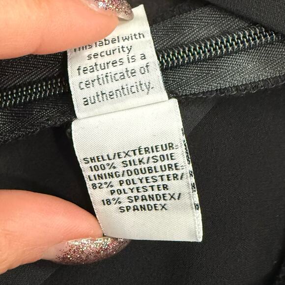 Diane von Furstenberg DVF Black Elena Crepe Silk Wide Leg Pants Trousers size 0 - Picture 4 of 13